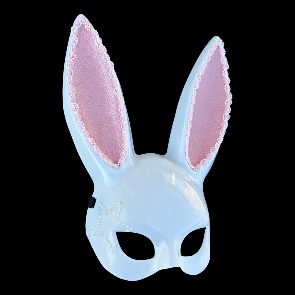 “Pretty in Pink” Bunny Rabbit Mask - Picture 2 of 5